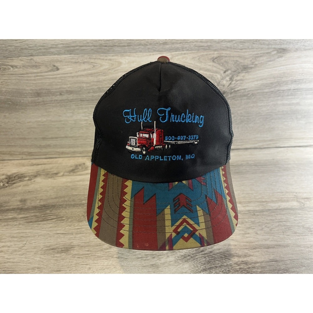 Vintage Aztec Style Hull Trucking Youngan Snap Back Hat Missouri Adjustable Cap